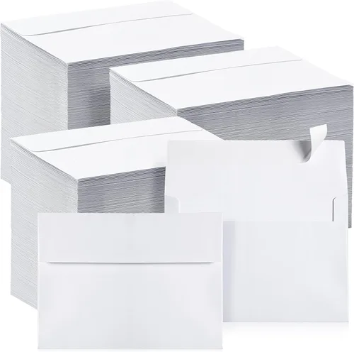 Vista 10 de Fainne Sobres blancos autoadhesivos a granel, A2 5.75 x 4.375 pulgadas, 500