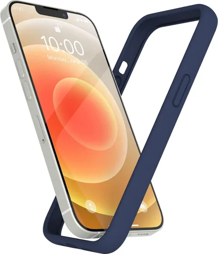 Vista 34 de Funda de silicona líquida para iPhone 12/12 Pro de 6.1 pulgadas, color negro [Absorción de golpes] [Protección de borde elevado]