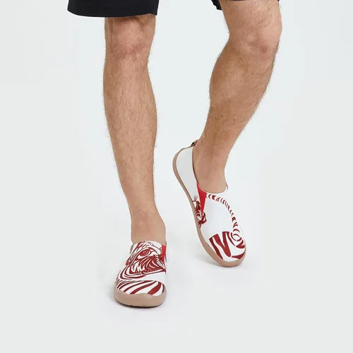 Vista 5 de UIN Mocasines pintados para hombre, zapatos de viaje sin cordones, zapatos de lona para caminar, casuales, ligeros, cómodos, a la moda, Toledo