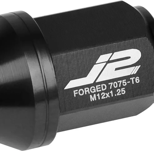 Vista 3 de J2 Engineering LN-T7-024-125-BK 20Pcs M12 x 1.25 7075-T6 Tuerca de aluminio de 1.378 in de extremo cerrado con adaptador de enchufe (negro)