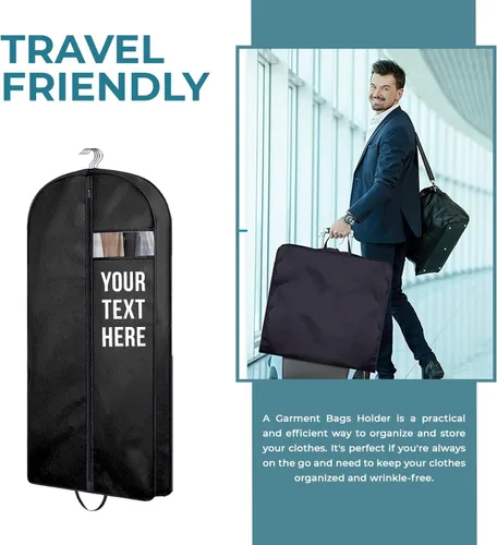 Vista 5 de Personalized Passion Bolsas de ropa para hombres y mujeres, tamaño perfecto de 60 pulgadas, funda de traje para viajes y almacenamiento, bolsa
