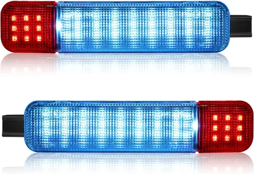 Vista 10 de Panel de puerta interior LED de cortesía azul claro de advertencia compatible con Chevy GMC C/K Silverado Sierra 1500 2500 3500 Suburban Tahoe