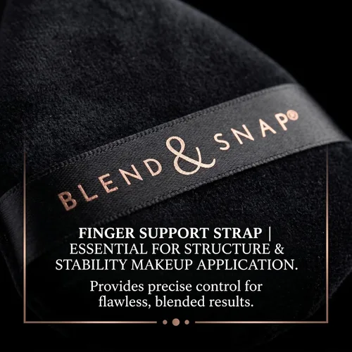 Vista 6 de BLEND & SNAP - Esponja de maquillaje triangular de terciopelo grande para una cobertura suave e impecable, esponja secante para base
