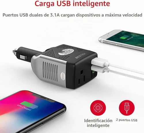 Vista 3 de Inversor de energía Bestek, 150 W + 75 W, 75W