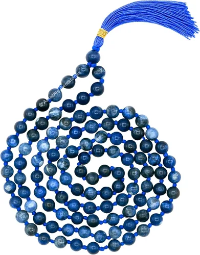 Vista 122 de Collar y Pulsera de Cuentas de Oración Japa Mala de Amazing Gemstone, 108 Cuentas para Meditación turquesa (African Turquoise)