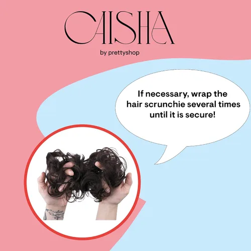 Vista 7 de CAISHA by Prettyshop Hairpiece Scrunchy Updo Bridal Peinado Voluminoso Ondulado Moño Desordenado Mezcla Rubio G13AL