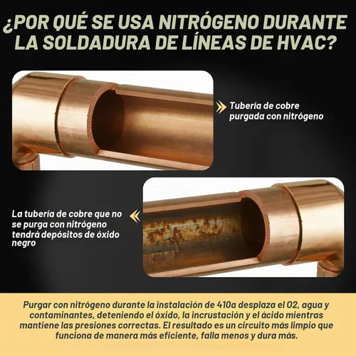 Vista 4 de Siasky Regulador de nitrógeno VN-500 - 4 modos de trabajo (TST/PRG/BRZ/OFF) - Ajuste de presión de 0-500PSI para purga de nitrógeno de precisión