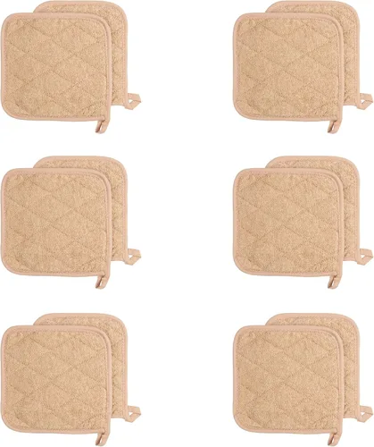 Vista 18 de Arkwright Agarraderas para Ollas de Cocina - Juego de 12 Almohadillas Cuadradas Resistente al Calor, Almohadillas de Algodón Lavables de Grado