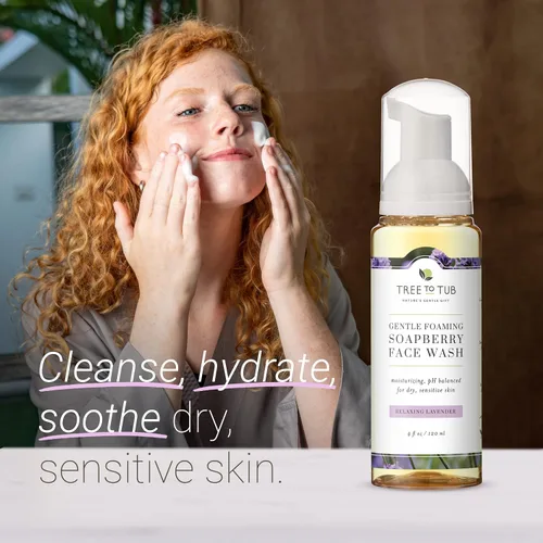 Vista 3 de Tree to Tub Loción corporal de manteca de karité de lavanda para piel seca y piel sensible, lavado facial para piel seca, loción hidratante