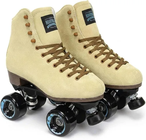 Vista 2 de Sure-Grip Boardwalk - Patines de ruedas unisex para exteriores con botas de cuero retro y ruedas 82A