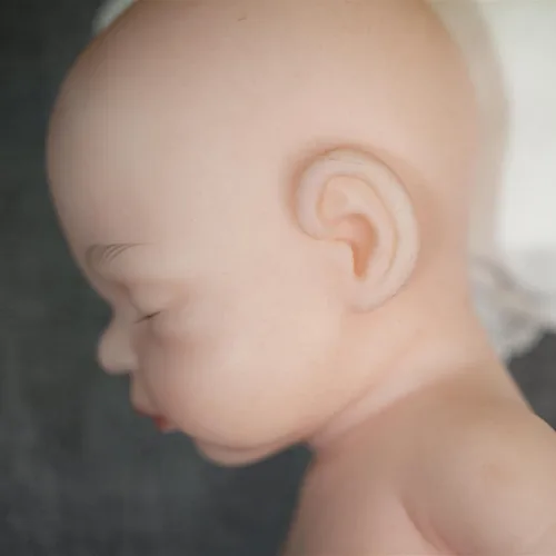 Vista 5 de AISITE Muñeca bebé niña de silicona completa de 16 pulgadas – Muñecas realistas Reborn de silicona de cuerpo completo durmiendo niña (ojos cerrados)