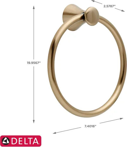 Vista 6 de Delta Trinsic - Soporte para papel higiénico y toallero de pared Lahara en bronce champán