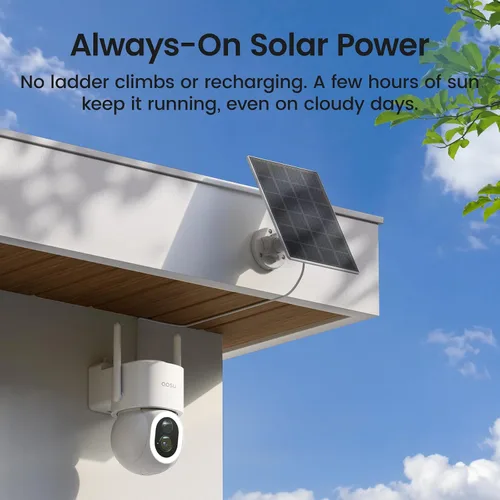 Vista 8 de aosu D1 Max, cámara de seguridad solar inalámbrica 4K 8MP para exteriores