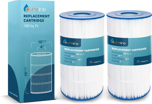 Vista 9 de Pureline Filtro de cartucho de repuesto para piscina, 100 pies cuadrados, PL0165, compatible con Hayward C100S SwimClear, C-8408, CX100XRE