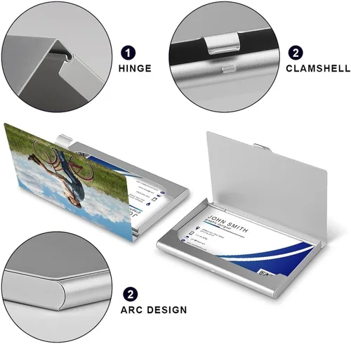 Vista 3 de 100PCS Tarjetero personalizado tarjeta de visita personalizada caso añadir su logotipo foto texto aleación de aluminio tarjeta de crédito tarjeta