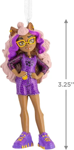 Vista 4 de Hallmark Mattel Monster High Clawdeen Wolf Adorno navideño