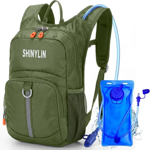 Vista 12 de Shinylin Mochila de Hidratación para Niños con Vejiga de Agua de 1.5L Mochila de Senderismo Ligera para Niños o Niñas Niños Ciclismo Escalada Correr