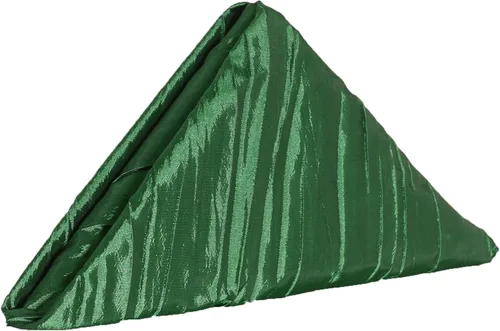 Vista 8 de Your Chair Covers - Paquete de 10 servilletas de tela de tafetán arrugadas de 20 pulgadas, color negro, de gran tamaño, dobladas y con dobladillo