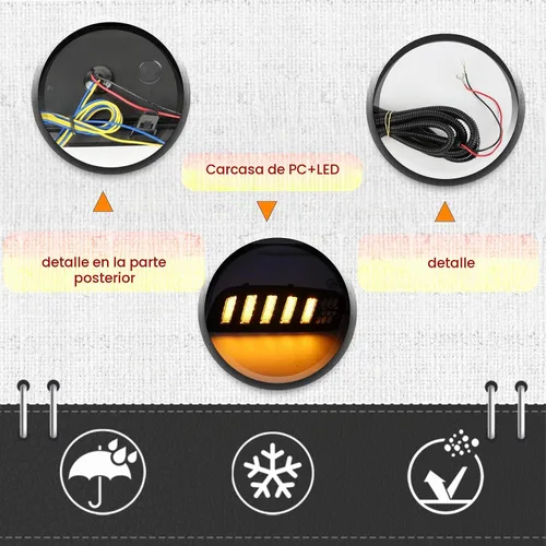 Vista 3 de Luces antiniebla LED para parachoques delantero compatibles con Mazda CX-50 2023-2024 DRL Accesorios para lámparas de señal de giro