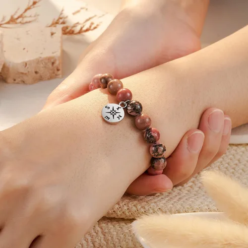 Vista 21 de HGDEER Pulsera de jubilación de piedra natural para mujeres/hombres 2024, regalos de despedida de despedida, regalo de San Valentín para compañeros