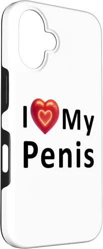 Vista 3 de Funda para iPhone 16 I Love My Penis I Heart My Penis para el día de San Valentín
