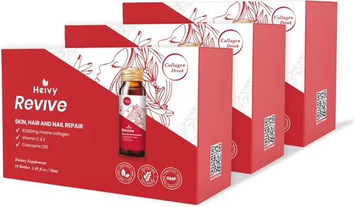 Vista 9 de Heivy Colágeno Líquido para Mujeres, Biotina Líquida y Colágeno para Piel Radiante, Crecimiento del Cabello, Uñas Fuertes, Soporte