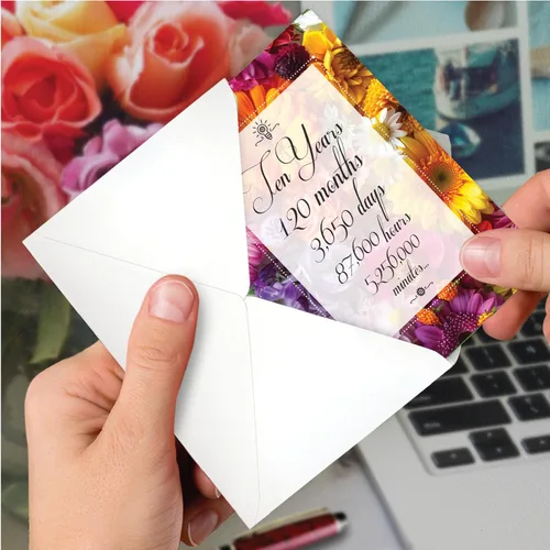 Vista 6 de NobleWorks Tarjeta de felicitación de 10º aniversario (compañero de trabajo) con sobre de 5 x 7 pulgadas para hombres, mujeres (1 tarjeta) 10 años
