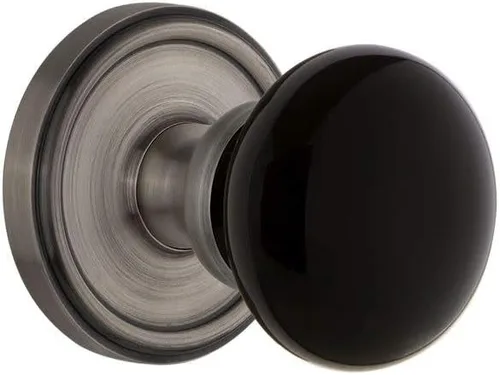 Vista 12 de Grandeur Hardware 852518 Georgetown Roseta con perilla Coventry, tamaño del respaldo: 2.375 pulgadas, peltre antiguo