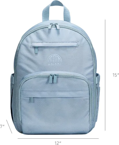 Vista 2 de uninni Mochila grande para pañales para mamás y papás–Bolsa de pañales para bebés con cambiador portátil, estuche de chupete extraíble - Negro