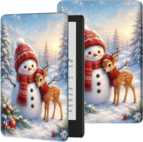 Vista 28 de Funda para Kindle de 6 pulgadas (11.ª generación, versión 2024/2022) delgada de piel sintética, ajustable, multiángulo, Smart Shell con función