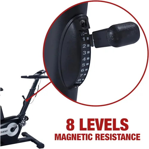 Vista 4 de EFITMENT Exercise Bike, Indoor Cycling Bike for Home Cardio, Low Noise Stationary Bikes with Adjustable Magnetic, LCD Monitor, Pulse Grips, Device