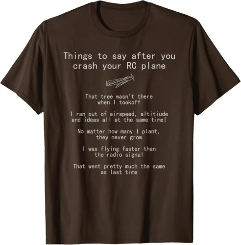 Vista 8 de Cosas que decir cuando te estrellas con tu camiseta RC Plane hobby