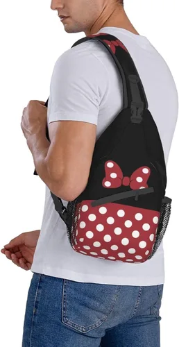 Vista 9 de Bolso bandolera de dibujos animados para mujeres y hombres, mochila de viaje para senderismo, Bolso honda de dibujos animados