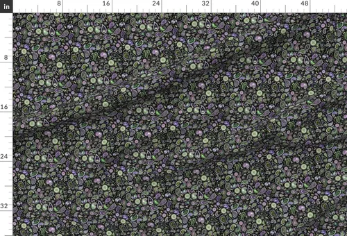 Vista 2 de Spoonflower Tela: 420 cachemira grande de marihuana con estampado de cachemira en tela de gasa, cuarto grueso, vestidos de moda, decoración del hogar