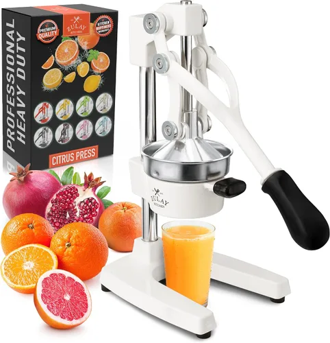 Vista 48 de Zulay Kitchen Exprimidor de hierro fundido, exprimidor de naranja resistente con coladores desmontables para una fácil limpieza, prensa de cítricos