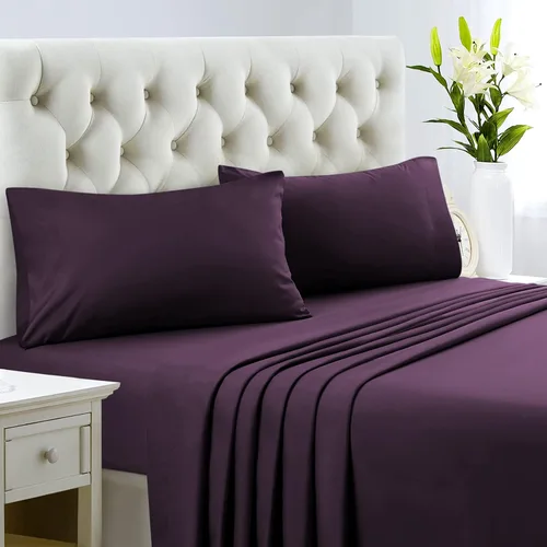Vista 93 de HOMEIDEAS Sábanas de cama tamaño completo – Juego de 6 piezas (azul aguamarina) – Sábanas de ropa de cama de microfibra cepillada extra suave