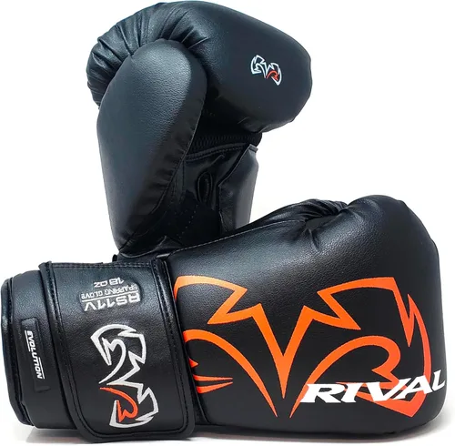 Vista 11 de Guantes de boxeo RIVAL RS11V Evolution para sparring, acolchado extra grueso de 5 cm, sistema V-Strap Wrist Lock 2, compartimento para manos grande