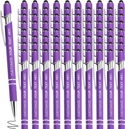 Vista 8 de Bolígrafos personalizados con lápiz óptico y grabado gratis, bolígrafos personalizados para negocios, graduación, aniversarios (hasta 500 unidades)
