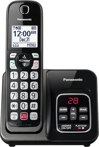 Vista 16 de Panasonic - Teléfono inalámbrico con contestador automático, Link2Cell Bluetooth para el hogar, asistente de voz y bloqueo avanzado de llamadas
