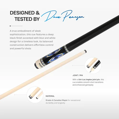 Vista 2 de PEARSON Cues Prestige Series Pool Cue – 58” Maple Wood, Low-Deflection Shaft, Quick Release Joint – Professional Billiard Stick for Tournament Play