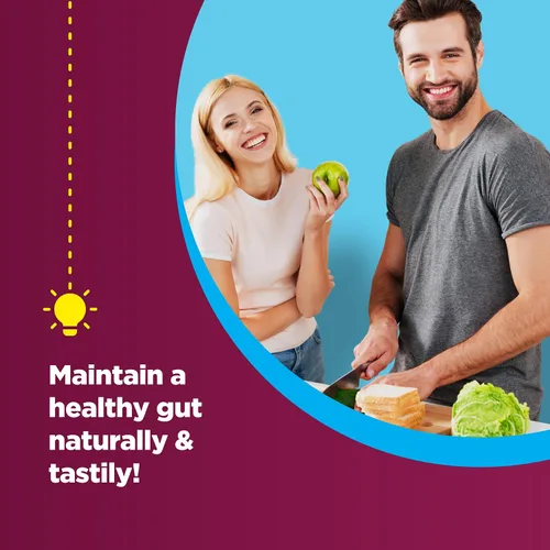 Vista 2 de Gomitas avanzadas de fibra para adultos, suplemento de raíz de achicoria con soporte prebiótico y aceite de coco para la salud intestinal