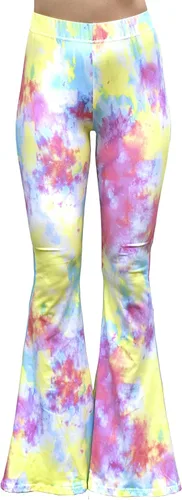 Vista 30 de Daisy Del Sol - Pantalones de yoga cómodos y elásticos de cintura alta, estilo boho de los 70 con parte inferior acampanada Baya
