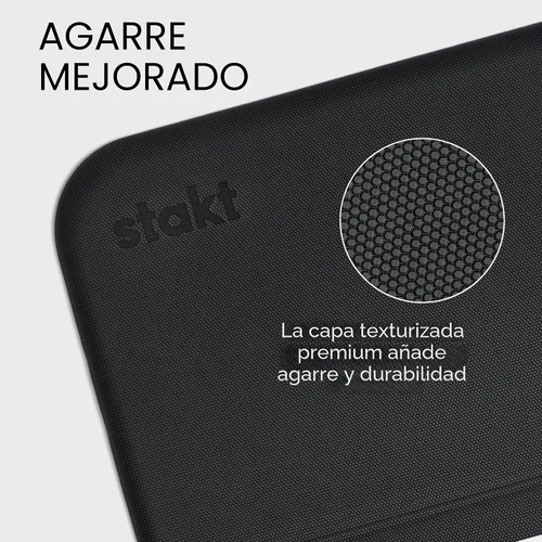 Vista 2 de Stakt Esterilla de yoga plegable Pro - Esterilla antideslizante 2 en 1 para Negro