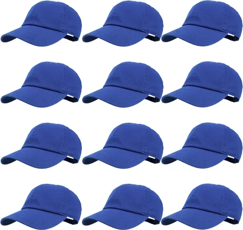 Vista 125 de Gelante Gorras de béisbol 100% algodón liso en blanco tamaño ajustable al por mayor a granel de 12