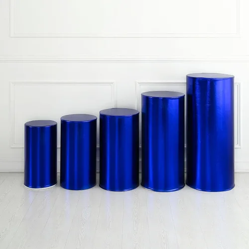 Vista 12 de Fundas para soportes de cilindro para fiestas, soportes de pedestal de cilindro, fundas elásticas de bronce, cubierta de pedestal de cilindro