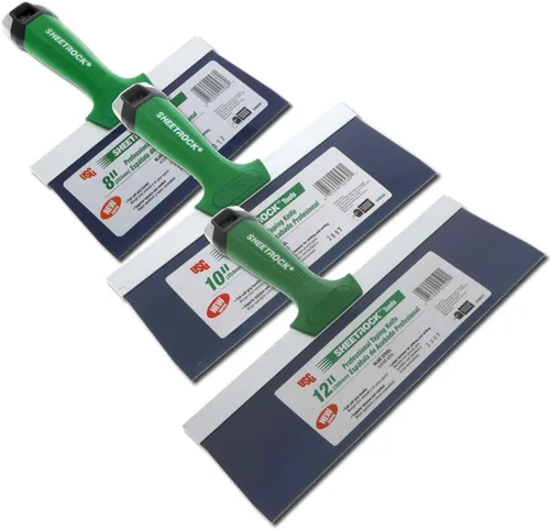 Vista 3 de USG Sheetrock Juego de 4 cuchillos de cinta para paneles de yeso de 8"-10"- 12" Pro Series con cuchillo de acero al carbono de matriz de 6