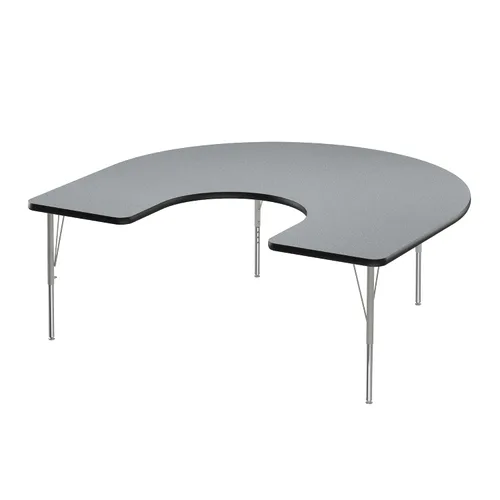 Vista 44 de Correll - Mesa de actividades rectangular Econoline de 30 x 60 pulgadas, parte superior de melamina de granito gris, altura ajustable