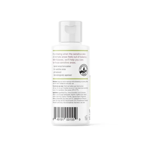 Vista 2 de Kolorex Intimate Care Horopito Wash - Gel de baño con pH equilibrado para hombres y mujeres, con horopito, aloe vera y árbol de té, limpiador suave
