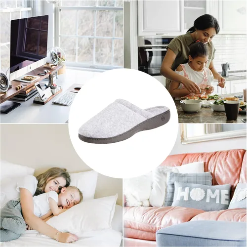 Vista 6 de isotoner Zuecos bordados para mujer, Blanco