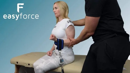 Vista 2 de EasyForce® Dinamómetro digital: evaluación de fuerza muscular de precisión para rehabilitación, precisión clínicamente probada, monitoreo